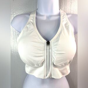 Beautiful L Athletic is White Nylon Spandex Bra - NWOT